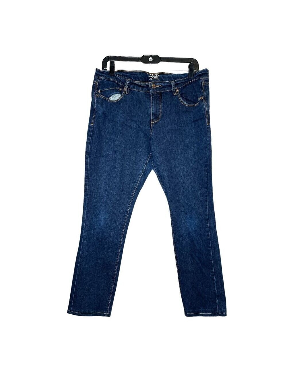 Old Navy The Flirt Dark Wash Straight Leg Blue Denim Jeans 12S Short
